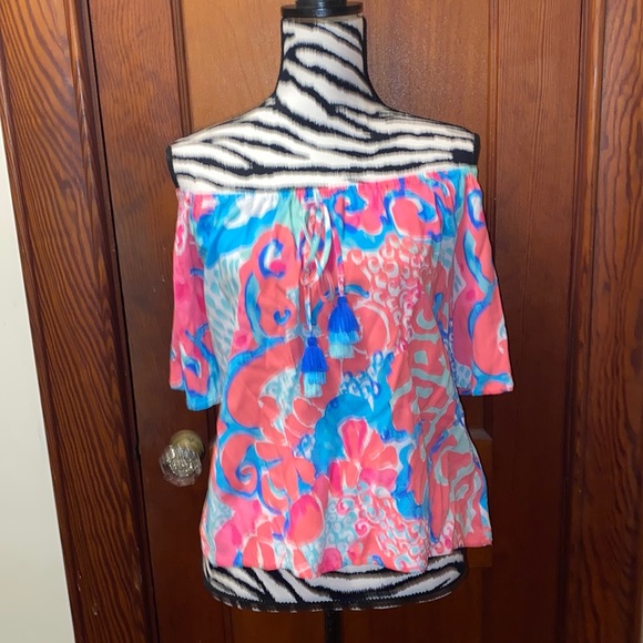 Lilly Pulitzer Sain off the shoulder top size XS - Picture 2 of 4